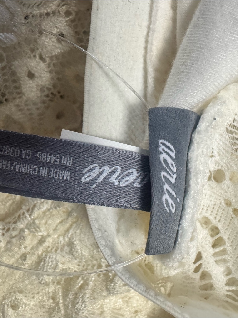Aerie NWT Cream Lace-Trim Bralette - Picture 6 of 6